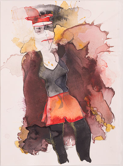 Girl U7 Kreuzberg – 2018 – 15x20 cm – watercolor and crayon on paper 